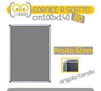 CORNICE A SCATTO 100x140cm DA PARETE ANGOLO TONDO 32mm apribili ristoranti bar
