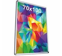 Cornice a scatto click clack 70x100 angolo tondo con foglio di PVC antiriflesso di protezione