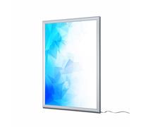 Cornice a scatto LED retroilluminata formato A1 59,4x84,1 cm, alluminio anodizzato silver, 5000K