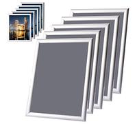 Cornice a scatto per poster, 5 pezzi, formato A4, impermeabile, in alluminio, colore argento, cornice a scatto, cornice per foto per casa e ufficio