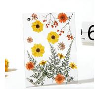 Cornice a stampa floreale, realizzata a mano in acrilico trasparente, cornice per foto con fiori secchi a pressione, per casa, soggiorno, camera da , bagno, ufficio, tavolo, matrimonio