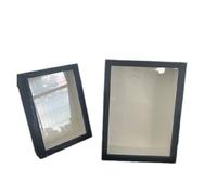 Cornice a telaio, Cornice for scatola nera con ombre, da 2 cm, dimensioni multiple, for esposizione di campioni vuoti, decorazioni for la casa(20.3x20.3x2cm 8inch)