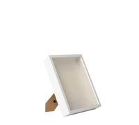 Cornice a telaio, Cornice for scatola profonda 2 pezzi in legno fai da te for ombre 3D display for fiori secchi multicolore 7-8 pollici(White,7 inch)