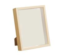 Cornice a telaio, Cornice for scatola profonda 2 pezzi in legno fai da te for ombre 3D display for fiori secchi multicolore 7-8 pollici(Brown,7 inch)