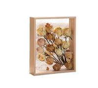 Cornice a telaio, Cornice in legno for scatola portaombrelli multicolore, dimensioni multiple for la visualizzazione di bouquet 3D artigianali(Yellow,10inch)