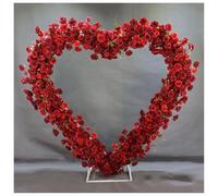 Cornice ad arco nuziale a forma di cuore in metallo, supporto decorativo per palloncini e fiori, ideale per esterni e interni, giardino e decorazione per feste di nozze