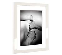 Cornice Alice con passepartout e vetro acrilico | Colore bianco lucido | Dimensioni cornice 60x84 cm | Dimensioni immagine 45,7x60,9 cm