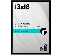 Cornice Americanflat 13x18 con plexiglass lucido - Collezione Streamline - Cornice con bordo sottile per esposizione a parete - Ferramenta per ap