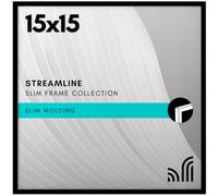 Cornice Americanflat 15x15 con plexiglass lucido - Collezione Streamline - Cornice quadrata sottile per esposizione a parete - Ferramenta per app