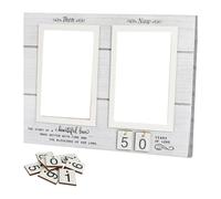 Cornice Anniversario in Legno per Coppie Espositore Due Foto 4x6 Layout Side by