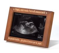 Cornice Annuncio Gravidanza - Regalo per Futuro Papà - Album Ecografia - “Ciao Papà, Non Vedo L’ora di Conoscerti” - Idea Regalo Dolce e Commovente