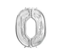 Cornice Argento NUMERO 0, per alloggiamento palloncini in lattice ad aria. Prodo