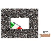 Cornice Argento piombo lucida in legno da cm 8 per poster foto stampe specchi
