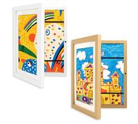 Cornice artistica per bambini, formato A4, con apertura frontale, per esporre opere d'arte in verticale o in orizzontale, per esporre opere d'arte per bambini, per disegnare e realizzare lavori