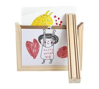 Cornice artistica per bambini, per arte, decorazione da parete, in legno massiccio, 10 x 13 pollici, girevole da 300 g, questo contenitore girevole in legno è ideale per l'uso