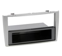 Cornice Autoradio 1-DIN Montaggio Einbaurahmen Argento Per PEUGEOT 308 CC