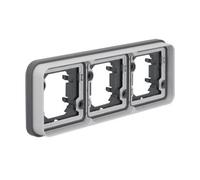 CORNICE BERKEL Berker 3 posti grigio chiaro opaco 13303505