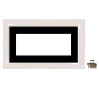 Cornice bianca lucida in legno con pass. nero per stampe,attestati Spess. cm 2,5