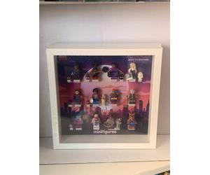 Cornice Bianca Vetrina Display + Serie COMPLETA Lego Spiderman 71050