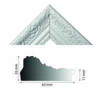 Cornice Bianco, Immagini Barra Bianco 466 BIA con Decorazione 1 Metro Lungo