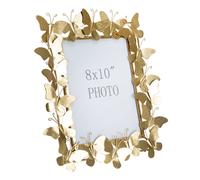 Cornice Butterfly Glam 35x15x38 cm in Ferro e Vetro Oro