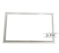 Cornice classica bianca e argento moderna su misura legno Dea Capri