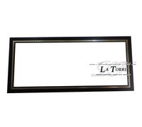 Cornice classica nera e oro moderna su misura legno Dea Capri