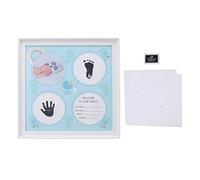 Cornice Commemorativa del Bambino, Set di Mani E Impronte del Bambino, Set di Cornici Per Stampa del Bambino, Album Commemorativo Per Neonato, Libro Per La Crescita della Cornice(Blu)