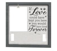 Cornice commemorativa in legno per cani con supporto per collare e iscrizione sentimentale, progettata per visualizzare foto da 10 x 15 cm e tenere vicini i ricordi degli animali domestici