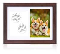 Cornice Commemorativa per Animali Domestici con set di Impronte di Zampe - Cornice Ricordo per Cane e Gatto con Foto (10x15 cm) e Pasta da Modellare -Ricordo Unico Proprietari di Animali Domestici