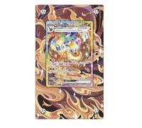 Cornice compatibile con Pokémon Flareon Ex 146/131 - Evoluzioni Prismatiche - Espositore Protettivo Opera Estesa - Terastal Festival