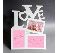 Cornice con Impronte Neonato - Kit per Impronta Mani e Piedi Neonati Cornice Impronta Bambino Neonato Cornice per Foto di Fango, Regalo per Nascita e Battesimo #4