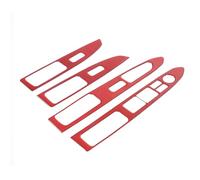 Cornice Console Interna Auto Per Kia Per Soul Per AM 2009-2013 Morbida Fibra Carbonio Auto Finestra Vetro Pulsante Sollevamento Telaio Copertura Trim Adesivo Trim Pannello Telaio(Carbon Fiber 2)