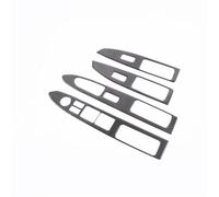 Cornice Console Interna Auto Per Kia Per Soul Per AM 2009-2013 Morbida Fibra Carbonio Auto Finestra Vetro Pulsante Sollevamento Telaio Copertura Trim Adesivo Trim Pannello Telaio(Carbon Fiber 1)