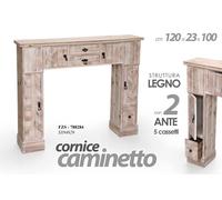Argonauta Cornice Camino FZS 120x23x100cm 788284, Legno, Come da Foto