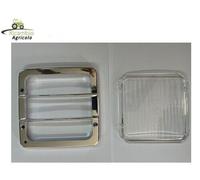 Cornice cromata e vetro COBO per fanale anteriore quadrato a 3 luci