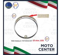 CORNICE CROMATA SIEM Ø=105 mm. FARO ANTERIORE PIAGGIO VESPA 125 VNA1>2T - 125 VN
