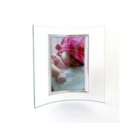 CORNICE CURVA PORTAFOTO DA TAVOLO PER FOTO 13X18 cm VERTICALE IN VETRO CONCAVO