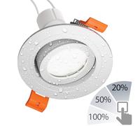 Cornice da incasso a soffitto per bagno ERID a prova di umidità IP44 rotonda