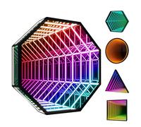 Cornice da parete a LED con telecomando e luci a specchio che cambiano colore, per camera da letto, sala giochi e decorazione per feste