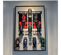 Cornice da parete compatibile con auto Lego 77242 77243-77251 F1, per raccogliere e proteggere, 60 x 80 cm (modello non incluso)