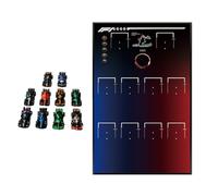 Cornice da parete compatibile con auto Lego 77242-77251 F1, per raccogliere e proteggere, 49,8 x 80 cm (modello non incluso) (stile 3 (senza luce))