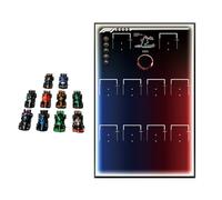 Cornice da parete compatibile con auto Lego 77242-77251 serie F1, per raccogliere e proteggere, 49,8 x 80 cm (modello non incluso) (stile 3 (con luce))