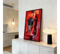 Cornice da parete compatibile con LEGO 42143 Ferrari Daytona SP3, classe S Mirror Wallboard con telaio in alluminio, supporto da parete Premium Technic Supercar (modello non incluso)