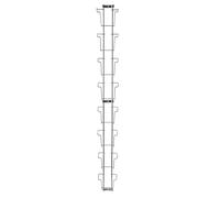 Cornice da parete per cartoline verticale 105 x 150 mm con 8 scomparti A6