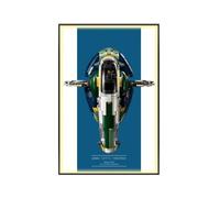 Cornice da parete per Lego 75409 Interstellar Spacecraft, cornice personalizzata per modello 75409, per collezioni da parete, 49,8 x 79,8 cm (modello non incluso) (opzione C (con luci)