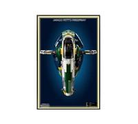 Cornice da parete per Lego 75409 Interstellar Spacecraft, cornice personalizzata per modello 75409, per collezioni da parete, 49,8 x 79,8 cm (modello non incluso) (opzione A (con luci)