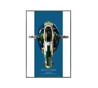 Cornice da parete per Lego 75409 Interstellar Spacecraft, cornice personalizzata per modello 75409, per collezioni da parete, 49,8 x 79,8 cm (modello non incluso) (opzione C (senza luci)