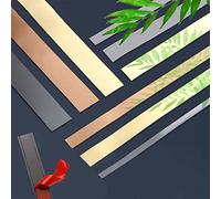 Cornice Decorativa autoadesiva a Specchio da 15 Metri (49,2 Piedi), in Acciaio Inossidabile Metallizzato Flessibile, con Superficie Adesiva Rimovibile (Specchio Oro Rosa, Larghezza 1 cm).