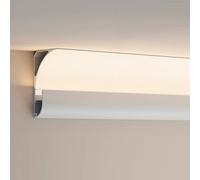 Cornice Decorativa per soffitto, Cornice a LED da 6,5 m per pareti e soffitti, Illuminazione a Incasso con diffusore di Luce indiretta, Sostituzione Perfetta per battiscopa in Gesso - valori